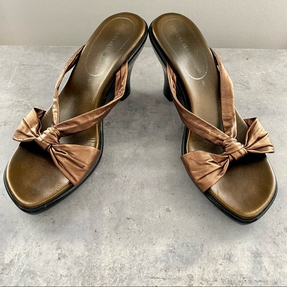 Athena Alexander Bronze Copper Strappy Wedge Sandals Size 8 - Picture 10 of 10